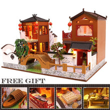 Load image into Gallery viewer, Furnitures Wooden House Courtyard Dwelling Toys For Children Birthday Gift