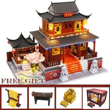 Load image into Gallery viewer, Furnitures Wooden House Courtyard Dwelling Toys For Children Birthday Gift