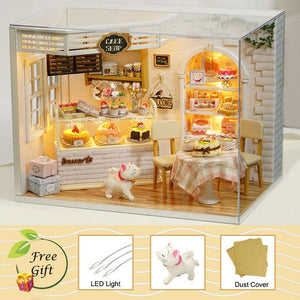 3D Wooden Miniature Dollhouse Toys for Children Birthday Gifts Cake Diary
