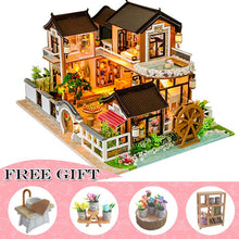 Load image into Gallery viewer, Furnitures Wooden House Courtyard Dwelling Toys For Children Birthday Gift