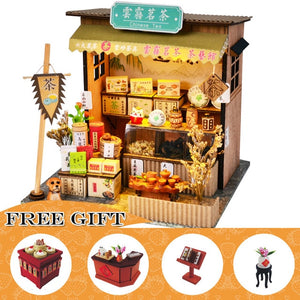 Furnitures Wooden House Courtyard Dwelling Toys For Children Birthday Gift